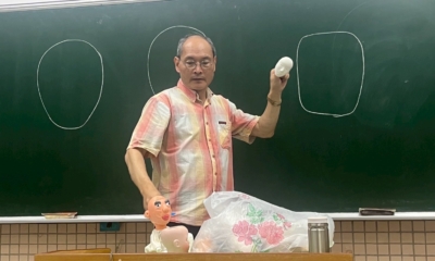 圖1、(黃憲章老師介紹偶頭類型)